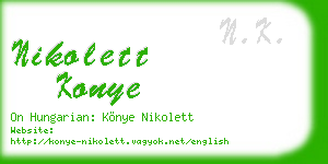 nikolett konye business card